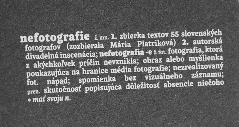 Nefotografie (kniha)